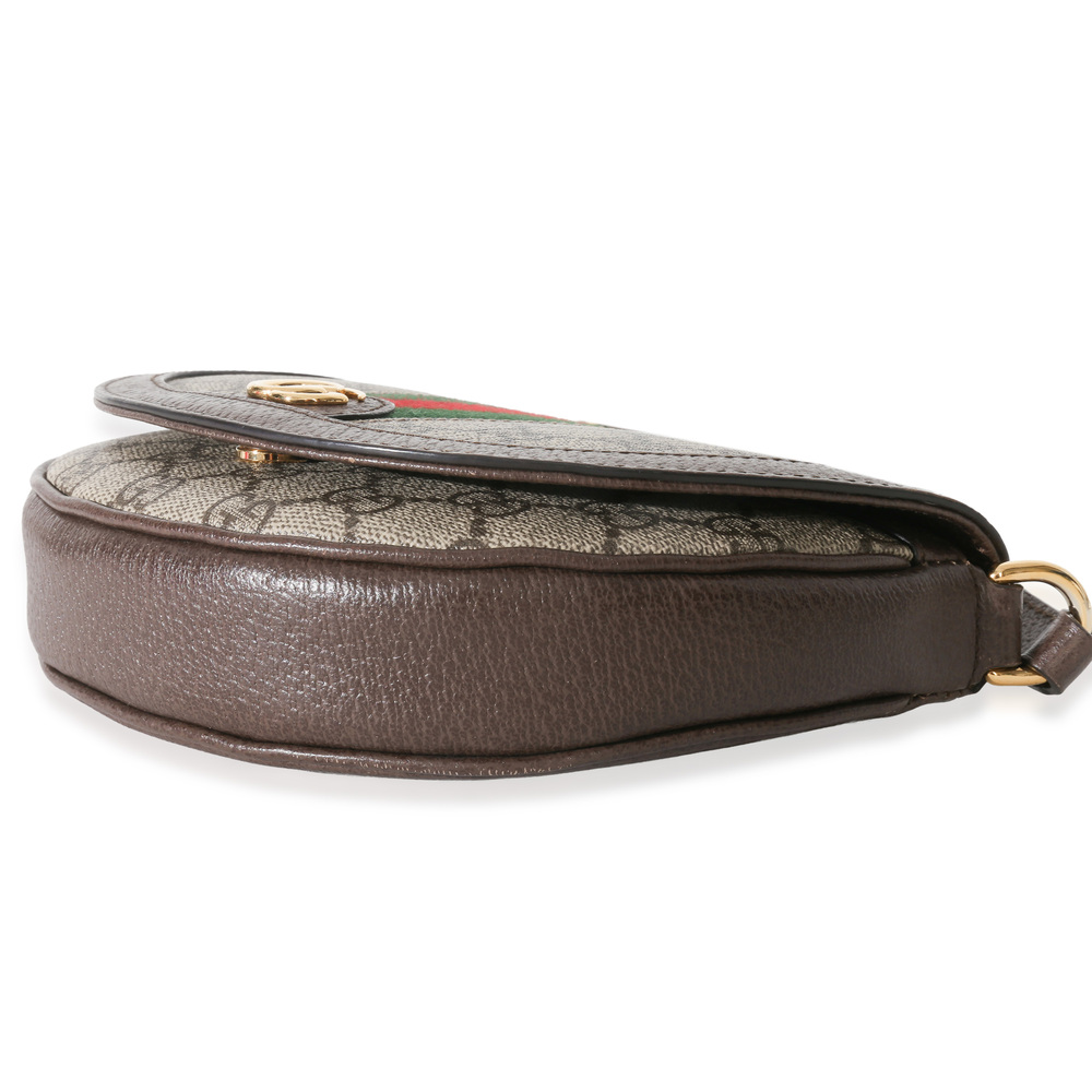 Gucci Beige GG Supreme Canvas Ophidia GG Curved Flap Bag - Picture 7 of 8